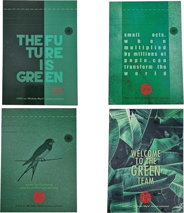 Attēls no Ziemia Obiecana Notatnik A5/100K kratka Flexi Think Green (10szt)