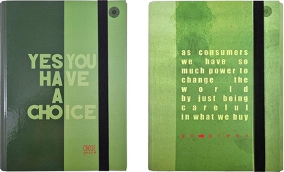 Attēls no Ziemia Obiecana Teczka A4 skrzydowa z gumk Think Green MIX