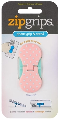 Picture of ZipGrip uchwyt na palce do telefonu Biae kropki