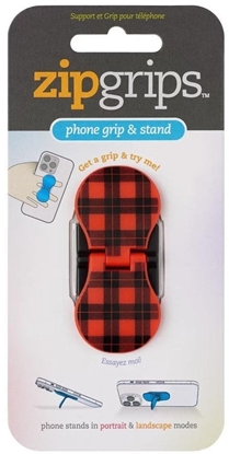 Picture of ZipGrip uchwyt na palce do telefonu Czerwona krat