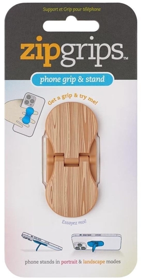 Picture of ZipGrip uchwyt na palce do telefonu Drewno