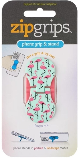 Picture of ZipGrip uchwyt na palce do telefonu Flamingi