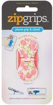 Picture of ZipGrip uchwyt na palce do telefonu Róowe kwiaty