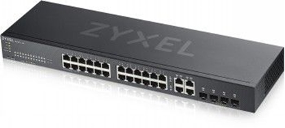 Attēls no ZYXEL GS1920-24V2, 28 PORT SMART MANAGED SWITCH 24X GIGABIT COPPER AND 4X GIGABIT DUAL PERS., HYBRID MODE, STANDALONE OR NEBULAFLEX CLOUD (5Y WARRANTY)