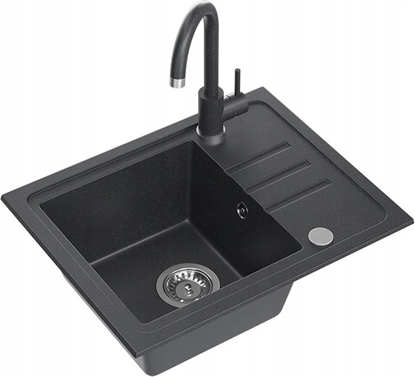 Picture of Zlewozmywak BEN 116 granitowy Black  ze stalowym syfonem i zalepk