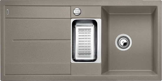 Изображение Zlewozmywak Blanco BLANCO METRA 6 S Silgranit PuraDur Tartufo odwracalny, korek auto., odsczarka stalowa