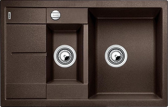 Picture of Zlewozmywak Blanco Metra 6 S Compact Silgranit kawowy z korkiem automatycznym (515044)