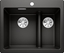 Picture of Zlewozmywak Blanco Pleon 6 Split Silgranit czarny z korkiem InFino, komora z lewej (525955)