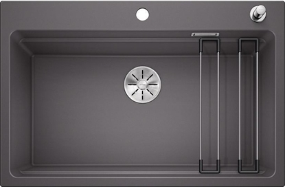 Picture of Zlewozmywak Blanco Zlewozmywak ETAGON 8 Silgranit szaro skay, korek auto., InFino, szyny