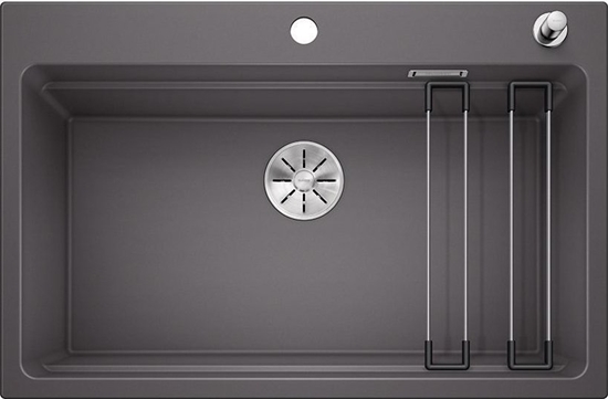 Picture of Zlewozmywak Blanco Zlewozmywak ETAGON 8 Silgranit szaro skay, korek auto., InFino, szyny