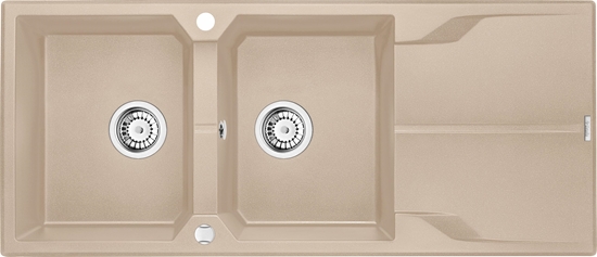 Изображение Zlewozmywak Deante .ANDANTE PIASKOWY GRANIT 2K Z/O 1160x500x210, 3,5"+SPACE SAVER