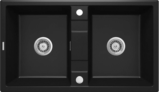 Изображение Zlewozmywak Deante Eridan 2-komorowy bez ociekacza czarny