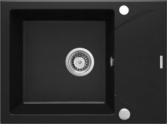 Изображение Zlewozmywak Deante Deante Evora  1-komorowy z krótkim ociekaczem - nero