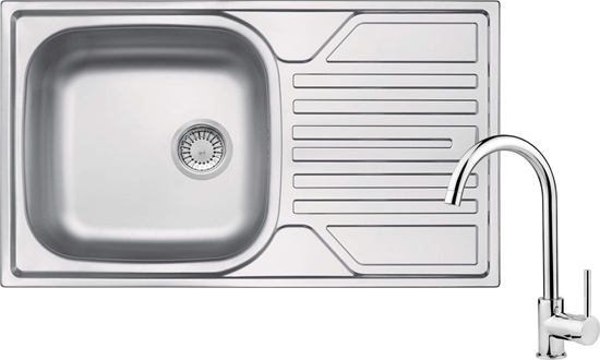 Picture of Zlewozmywak Deante Legato Zlewozmywak stalowy z bateri 1-komorowy z ociekaczem