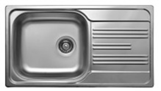 Picture of Zlewozmywak Deante Zlewozmywak 1-komorowy XYLO z ociekaczem 78x43,5cm stal decor ZEX 3113