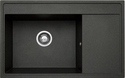 Attēls no Zlewozmywak Pyramis  Pyramis Camea 79x50 1B 1D L czarny 070074301