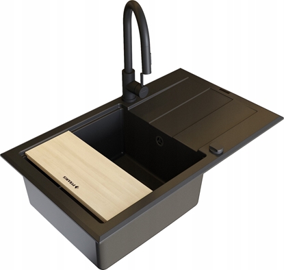 Attēls no Zlewozmywak Pyramis Zestaw Pyramis Sparta Plus Lux 78x48 1B1D+IDEA BE