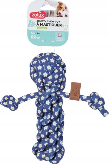 Picture of ZOLUX Zabawka dla psa gryzak ludzik sznur BLUE FLOWER 22cm