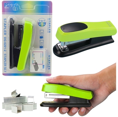 Attēls no Zszywacz Biurowy Zielony Do 30 Kartek Zestaw Zszywek 24/6 13cm LEAN