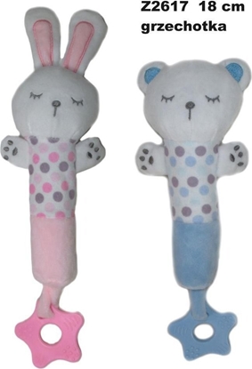 Изображение Zwierzeta grzechotka 18cm MIX