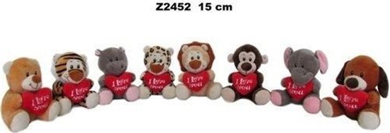 Изображение Zwierzta z sercem 15cm MIX