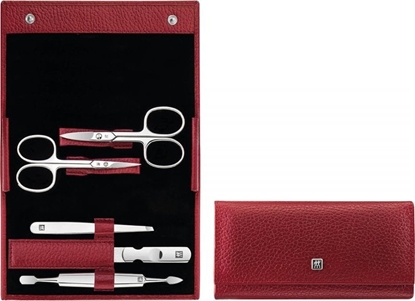Attēls no Zwilling Beauty Zestaw do manicure Zwilling Classic Inox  czerwone, skórzane etui, 5 elementów