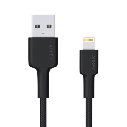 Picture of CB-AL05 kabel Lightning - USB-A 2m MFi Apple nylonowy oplot czarny