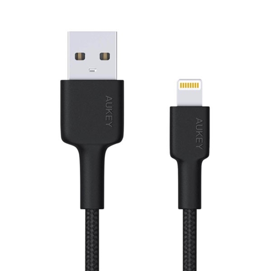 Picture of CB-AL05 kabel Lightning - USB-A 2m MFi Apple nylonowy oplot czarny