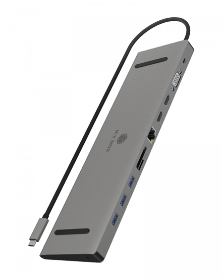 Picture of Stacja dokująca IB-DK2106a-CPD 11 w 1, 2x HDMI, 1x VGA, LAN, czytnik kart, 3x USB, 100W PD 
