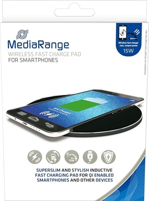 Picture of adowarka MediaRange MediaRange induktive Schnellladest. f. Smartphones 15W schw