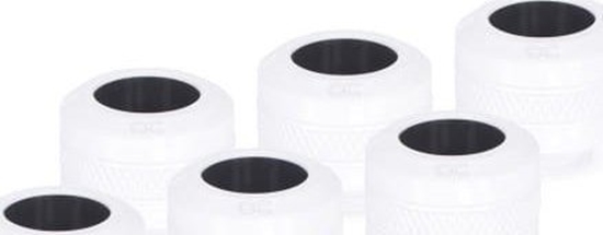 Picture of Alphacool Alphacool Eiszapfen PRO Anschluss 13mm HardTube Fitting G1/4, 6-Pack - weiß