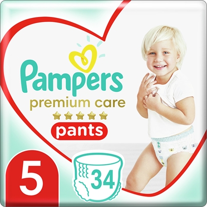 Изображение Autiņbiksītes Pampers Pants Prem.Care VP S5 34gab.12-17kg