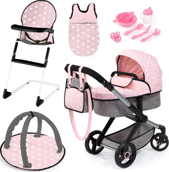 Изображение Bayer Bayer Wózek dla lalek XEO róowo-szary 17030AB