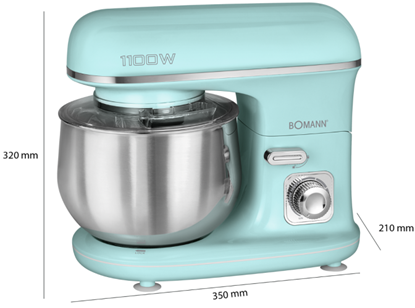 Attēls no Bomann KM 6030 CB food processor 1100 W 5 L Mint colour