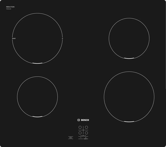 Picture of Bosch Serie 2 PUG611AA5E hob Black Countertop 60 cm Zone induction hob 4 zone(s)
