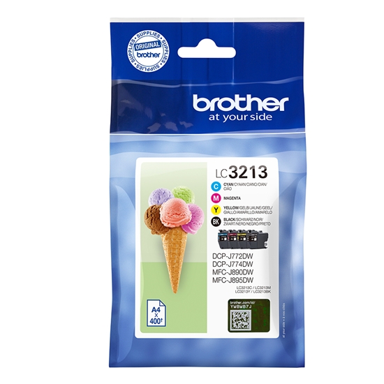 Изображение Brother LC3213VALDR ink cartridge 4 pc(s) Original Black, Cyan, Magenta, Yellow