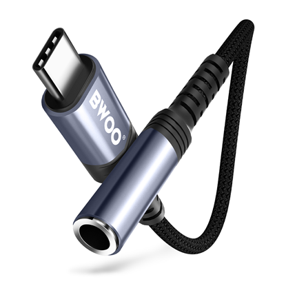 Picture of BWOO Adapter AUX 3.5mm - USB-C Black BZ47