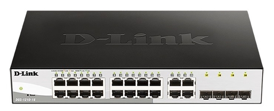 Изображение D-Link DGS-1210-16 Vadīts L2 Gigabit Ethernet (10/100/1000) Melns