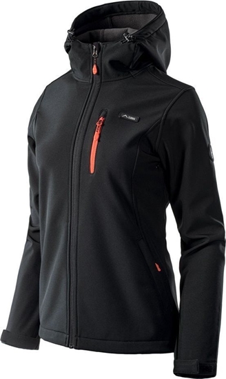 Picture of Elbrus SOFTSHELL IVER WO'S BLACK/SPICY ORANGE/ASPHALT L