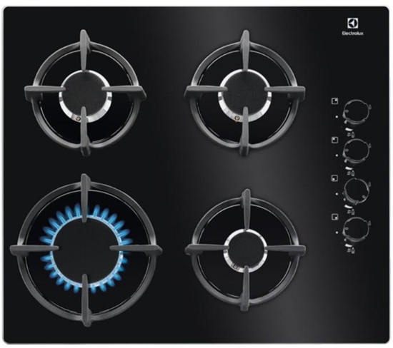 Picture of Electrolux EGG6407K Black Built-in 59 cm Gas 4 zone(s)