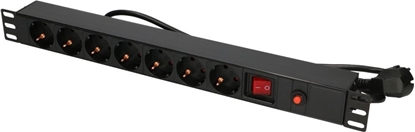 Attēls no ExtraLink Listwa zasilajca 19" PDU 7x Schuko z wycznikiem (EX.12967)