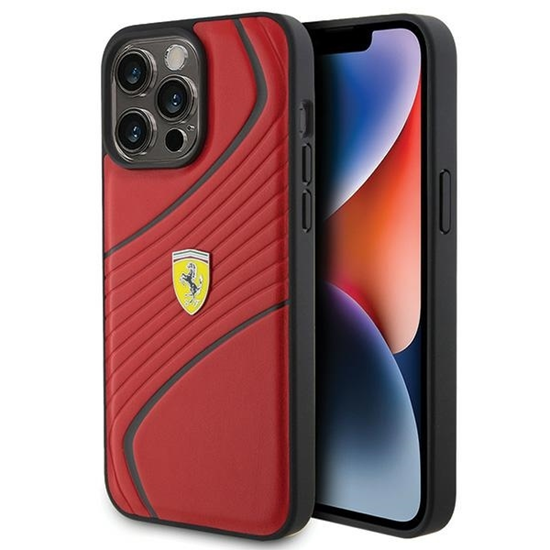 Изображение Ferrari Twist Metal Logo Back Case for Apple iPhone 15 Pro Max