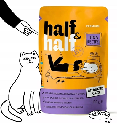 Picture of Half&Half Karma dla Kota po Sterylizacji Tuczyk Sos 100g
