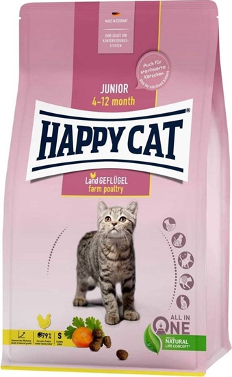 Picture of Happy Cat HAPPY CAT Junior sucha karma dla kocit w wieku 4-12 mies drób 10kg