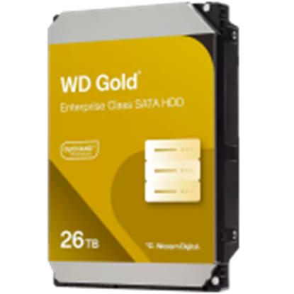 Изображение HDD|WESTERN DIGITAL|Gold|26TB|SATA|512 MB|7200 rpm|3,5"|WD261KRYZ