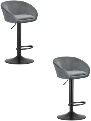 Picture of Hoker EAST - aksamit szary / baza czarna x 2