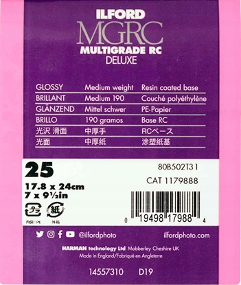 Attēls no Ilford 1x 25 Ilford MG RC DL 1M 18x24