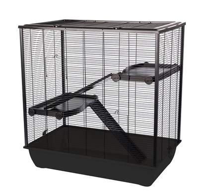 Picture of INTER-ZOO Frodo + Plastic Black - cage for a hamster