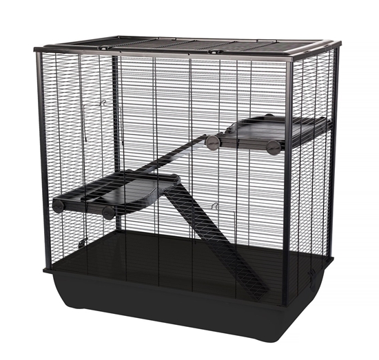 Picture of INTER-ZOO Frodo + Plastic Black - cage for a hamster