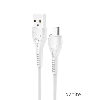 Attēls no Kabel USB Hoco USB-A - microUSB Biay (X37MICRO1MWH)